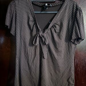 Polka Dot V-Neck Top H & M